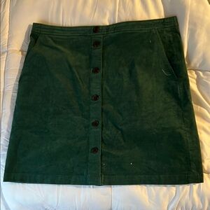 J. Crew Green Mini Pencil Skirt for Casual Work